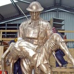 Un-patinated Bronze Statue