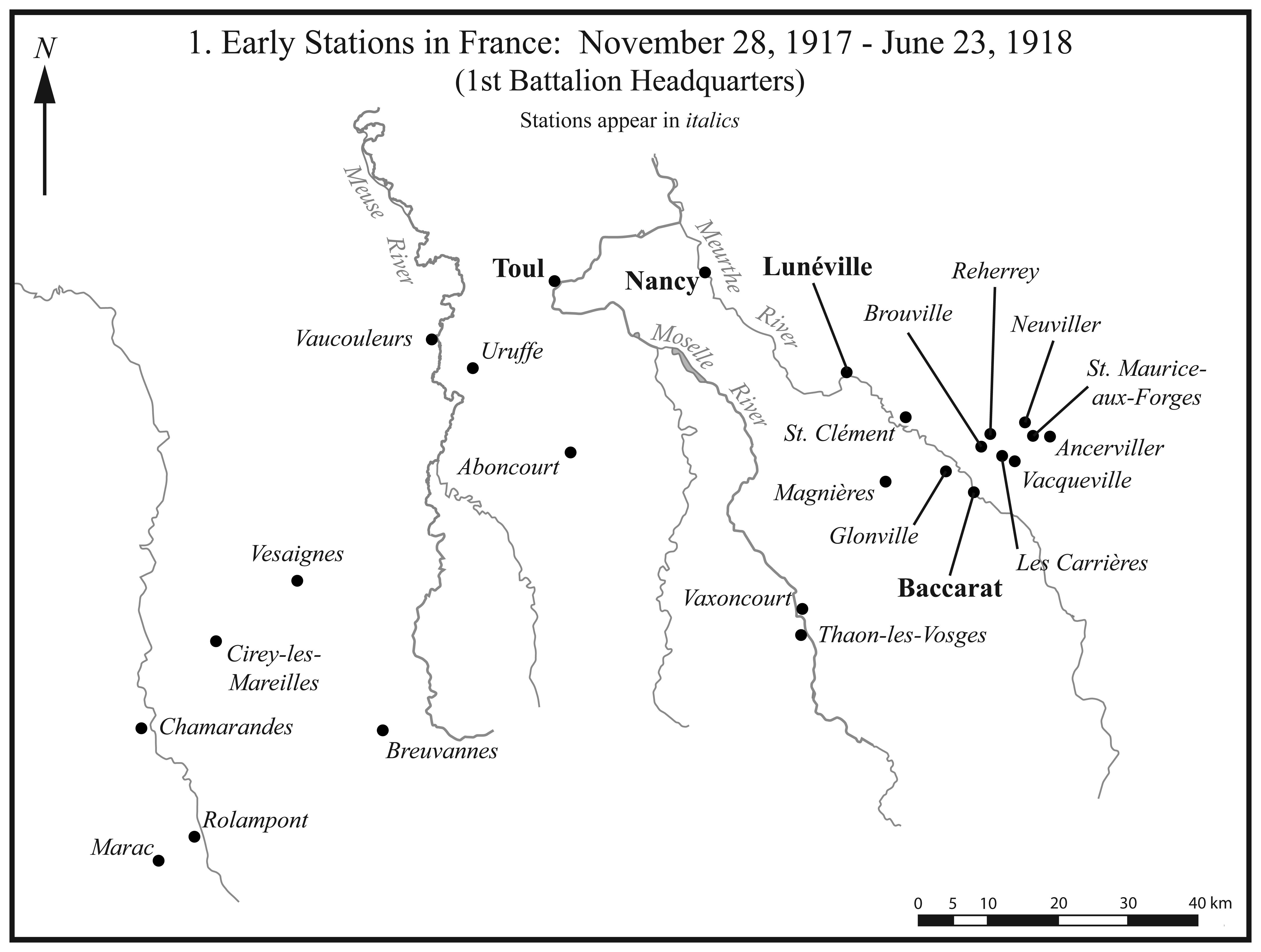 I.1. Early Stations in France.